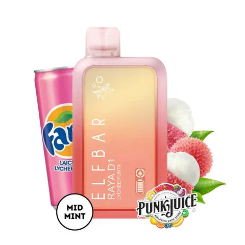 ELF BAR RAYA D1 10000 Puffs--lychee funta